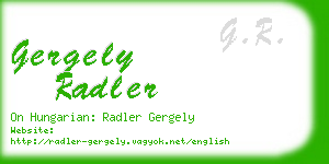 gergely radler business card